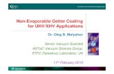 Non-Evaporable Getter Coating for UHV/XHV Applications · ASTeC Vacuum Science Group, STFC Daresbury Laboratory, UK 11 th February 2010. Two concepts of the ideal vacuum chamber: