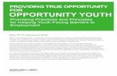 PROVIDING TRUE OPPORTUNITY FOR OPPORTUNITY YOUTH · 2018. 6. 4. · National Initiatives on Poverty & Economic Opportunity Heartland Alliance’s National Initiatives on Poverty &