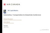 Automotive, Transportation & Industrials Conference€¦ · Automotive, Transportation & Industrials Conference Toronto May 18, 2017 Michael Rousseau Executive Vice President and