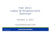 Fall 2011 Labor & Employment Seminar · • Regulations: Add special sense organs and skin, genitourinary, bladder, ... – Disability discrimination charges filed with the EEOC rose