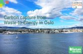 Carbon capture from Waste-to-Energy in Oslo · I.e: Saga City WtE in Japan have piloted CCS in WtE and operates a 10 tons/day CCU facility CCS in WtE has been tested in pilot scale