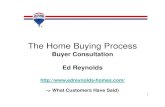 Buyer Consultation Ed Reynolds Agency Process.pdf · the buyer is very serious. (Pre-Qualified) Between accepted offer and contract, inspections are completed and issues resolved.