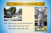 Welcome to Germany - NATO-Chess Berlin 2019.pdf · • 7 round swiss system (according to the IMCC rules) • Wednesday afternoon: sightseeing • Friday afternoon: Blitz • Friday