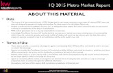1Q 2015 Metro Market Report - images.kw.comimages.kw.com/docs/3/4/6/346573/1432215790215_2015... · 1Q 2015 Data Only 7 Sales by price range and New vs. Resale properties Sales were