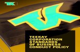 TEEKAY CORPORATION STANDARDS OF BUSINESS CONDUCT …€¦ · of other countries relating to anti-bribery or anti-corruption (collectively referred to as “Anti-corruption Legislation”).