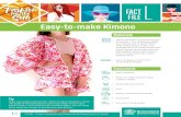 29 Easy-to-make Kimono Materials · Easy-to-make Kimono FACT FILE L Instructions Cutting out the fabric 3. Fold the fabric with right sides together such that the back and sleeve