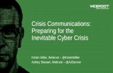 Crisis Communications: Preparing for the Inevitable Cyber Crisis · 2019. 5. 13. · last year (Source: Statista) 184 Million 2018 financial loss from cybercrime in the U.S. (Source: