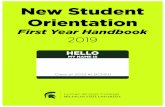 2019 - Advising | Lyman Briggs College · 4/25/2017  · New Student Orientation First Year Handbook 2019 HELLO MY NAME IS Class of 2023 #LBCMSU. ... 4 YOUR BRIGGS ACADEMIC ADVISOR