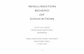 WALLINGTON BOARD OF EDUCATION · 2019. 7. 11. · Be it resolved that upon recommendation of the Superintendent of Schools, the Wallington Board of Education hereby approves the following