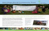 New Hope Rural Community Trust Working Newsletter - Spring ... · Newsletter - Spring/Summer 2015 Registered Charity 1002694 Mina’s marathon secures land for orphaned children -