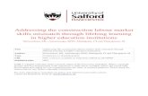 Addressing the construction labour market skills mismatch ...usir.salford.ac.uk/16880/1/paper_162.pdf · Skills mismatch and the responsiveness of HEIs In the light of the aforementioned