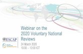 Webinar on the 2020 Voluntary National Reviews Role of... · 2020. 5. 5. · Webinar on the 2020 Voluntary National Reviews 24 March 2020 10:00 –12:00 ICT. The Role of Second Generation