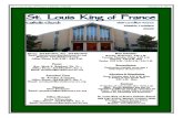 St. Louis King of France Catholic Church October 8, …...2017/10/08  · St. Louis King of France Catholic Church October 8, 2017 Building & Maintenance Fund $1511 call Joyce Urrata