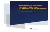 NPCC 2017 Ontario Interim Review of Resource Adequacy · The 2017 Interim Review of Resource Adequacy covers the study period from 2018 through 2020 and identifies changes in assumptions