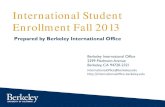 International Student Enrollment Fall 2013internationaloffice.berkeley.edu/sites/default/files/...International Student Enrollment Fall 2013 Prepared by Berkeley International Office