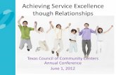 Achieving Service Excellence though Relationships Conference/HO... · Learning Objectives 1. Describe key partners and stakeholders in developing a culture that supports service excellence
