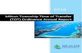 Milton Township Time of Transfer (TOT) Ordinance Annual Report · 1 Milton Township Time of Transfer Ordinance 2018 Annual Report INTRODUCTION Milton Township, located in Antrim County,