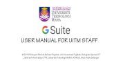 user manual - Mail · Introduction to G Suite Consists of cloud computing, productivity and collaboration tools, software and products developed by Google. A web-based business suite