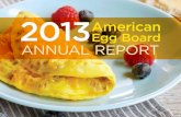 2013American Egg Board ANNUAL REPORT€¦ · Coupons for One Dozen Free Eggs with Purchase of Two Crackers. AEB’s partnership with Keebler crackers earned a 7 percent redemption