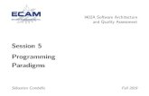 Session 5 Programming Paradigms€¦ · Declarative Programming Example 1 CREATETABLE Persons( 2 id INTPRIMARYKEY, 3 lastName VARCHAR(255), 4 firstName VARCHAR(255), 5 birthyear INT
