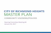 CITY OF RICHMOND HEIGHTS MASTER PLAN - Urban planning … · 1/26/2017  · VISIONING STATEMENTS & GOALS • Visioning Statements - broad statements about the future • Designed