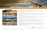 AFRICA - Adventure World · 2017. 6. 30. · SIMBA SAFARI 8 DAYS FROM $3,765*pp The Simba Safari remains Tanzania’s most popular safari. Travelling in 4WD vehicles throughout, this