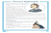 Florence Nightingale - wilton.teesvalleyeducation.co.ukwilton.teesvalleyeducation.co.uk/.../06/Florence-Nightingale-Reading.… · Florence Nightingale died in 1910 but she is still