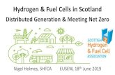 Hydrogen & Fuel Cells in Scotland · 6/18/2019  · Hydrogen & Fuel Cells in Scotland Distributed Generation & Meeting Net Zero Nigel Holmes, SHFCA th EUSEW, 18 June 2019 . Hydrogen