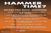 HAMMER TIME?€¦ · HAMMER TIME? BEFORE YOU BUILD, REMEMBER: • Avoid a person going door-to-door selling their services. • Visit tn.gov/commerce to determine if the job requires
