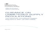 GUIDANCE ON UNMETERED SUPPLY REGULATIONS Guidance on Unmetered Supply Regulations 3 Revision History