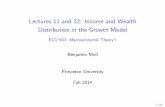 Lectures 11 and 12: Income and Wealth Distribution in the ...moll/ECO503Web/Lecture11_12_ECO503… · Facts on Income and Wealth Distribution • Will focus on inequality at top of