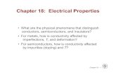 Chapter 18: Electrical Propertiescourses.washington.edu/mse170/lecture_notes/... · Chapter 18 - 18 • Electrical conductivity and resistivity are: -- material parameters. -- geometry