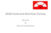 2018 Food and Nutrition Survey · Starting in November, we are adding vegetarian items such as veggie burgers, vegetarian chili and vegetarian nachos to the menus. We will add others