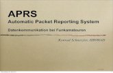 Automatic Packet Reporting System · 2014. 6. 17. · Ausblick HAMNET Der modernere Nachfolger von Packet Radio in naher Zukunft. Wiﬁ im 5.8 GHz Amateur Bereich ,High Power‘ Link-Strecken
