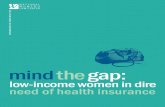 mindthegap - National Women's Law Center...2014/01/22  · NATIONAL WOMENS LAW CENTER MIND THE GAP: LOW-INCOME WOMEN IN DIRE NEED OF HEALTH INSURANCE 1 mind the gap: low-income women