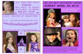 ALL THIS FOR ONLY ONE DAY ONLY PHOTOSHOOT SPECIAL … · ONE DAY ONLY PHOTOSHOOT SPECIAL Sunday April 22, 2012 Oh my gosh AWARD WINNING PAGEANT PHOTOGRAPHER KRIS FROM “PICTURE THIS