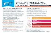 TIPS TO HELP YOU AVOID SUPERBUGS IN MEAT · Opt for organic meat and meat raised without unnecessary antibiotics when you can. They have fewer antibiotic-resistant bacteria, in part