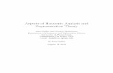 Aspects of Harmonic Analysis and Representation Theoryjean/nc-harmonic.pdf · For the groups listed above, we know that under some suitable restriction, we have Fourier inversion,