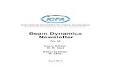 Beam Dynamics Newslettericfa-bd.org/Newsletter60.pdf · International Committee for Future Accelerators Sponsored by the Particles and Fields Commission of IUPAP Beam Dynamics Newsletter
