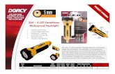 3AA –4 LED Carabineer Waterproof Flashlightproductimageserver.com/literature/brochure/40874BR.pdf · Waterproof Flashlight • Durable Construction • 4 Super Bright 5MM LEDs •