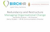 Redundancy and Restructure Managing Organisational Change€¦ · Legal Definition Section 139 of ERA 1996 states: For the purposes of this Act an employee who is dismissed shall