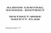 ALBION CENTRAL SCHOOL DISTRICT DISTRICT-WIDE SAFETY …€¦ · Protocols reflected in the District-Wide School Safety Plan will guide the development and implementation of the individual