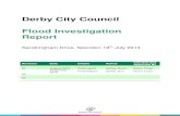 Derby City Council Flood Investigation Report...FLOOD INVESTIGATION REPORT – AUGUST 2015 Page 3 2. Local Information 2.1. Location Spondon is situated on the outskirts of the city