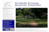 Jeremiah’s Crossing Quarterly Newsletter · day when lessons begin. And I love the herd. We’re all different, but we all have the same warm heart for these kids. I guess that’s
