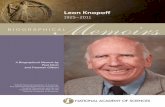 Leon Knopoff - nasonline.orgnasonline.org/.../memoir-pdfs/knopoff-leon.pdf · Leon Knopoff was born in Los Angeles, California, on July 1, 1925. He was the son of Max and Ray Knopoff,