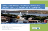 Hudson River Estuary Program Report on 15 Years of Progress · 845‐256‐3016 hrep@gw.dec.state.ny.us ... Troy. Data are posted online so that students can compare results from