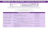 M. GME Leadership Conference RMP... · Program Director, UPMC Medical Education Pediatric Critical Care Fellowship Abstract Sessions: Oral Plenary & Poster Session Melinda Hamilton,