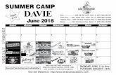 SUMMER CAMP DAVIE · 2018. 6. 11. · and creative movement programs Ages 6-13 Davie.....6550 SW 39th Street, Davie, FL 33314 (954) 584-1221 Cooper City.....8951 Stirling Road, Cooper