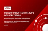 INSIDERS’ INSIGHTS ON THE TOP 3 INDUSTRY TRENDS€¦ · INSIDERS’ INSIGHTS ON THE TOP 3 INDUSTRY TRENDS Artificial Intelligence, Blockchain & Cloud Applications PANELISTS: Daniel