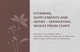 Vitamins, Supplements and Herbs – Separating Wheat from Chaff · Why are Supplements Important? ... Turmeric Medicinal Mushrooms Vitamin D Peppermint . Calcium Some experts believe